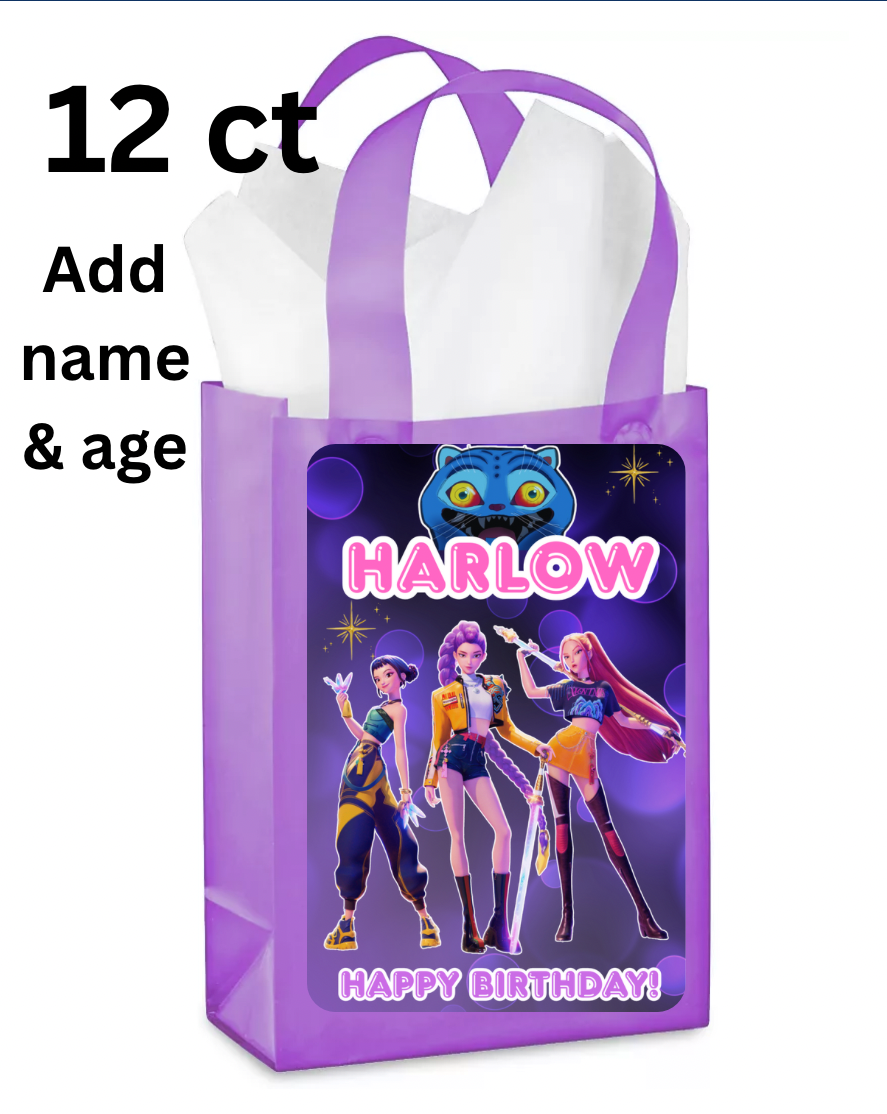 12 ct Custom goodie bags K-pop Demon Hunter